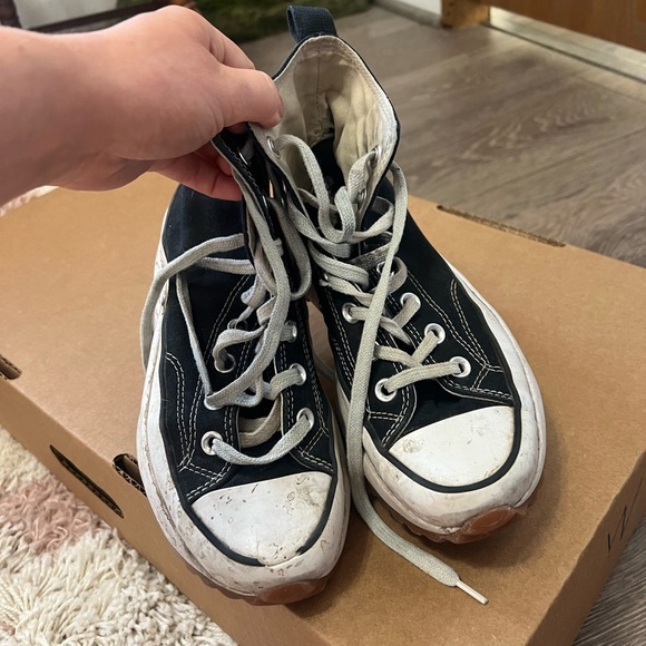 Converse Black Cloth Trainers - Size 6.5 - Picture 3 of 7